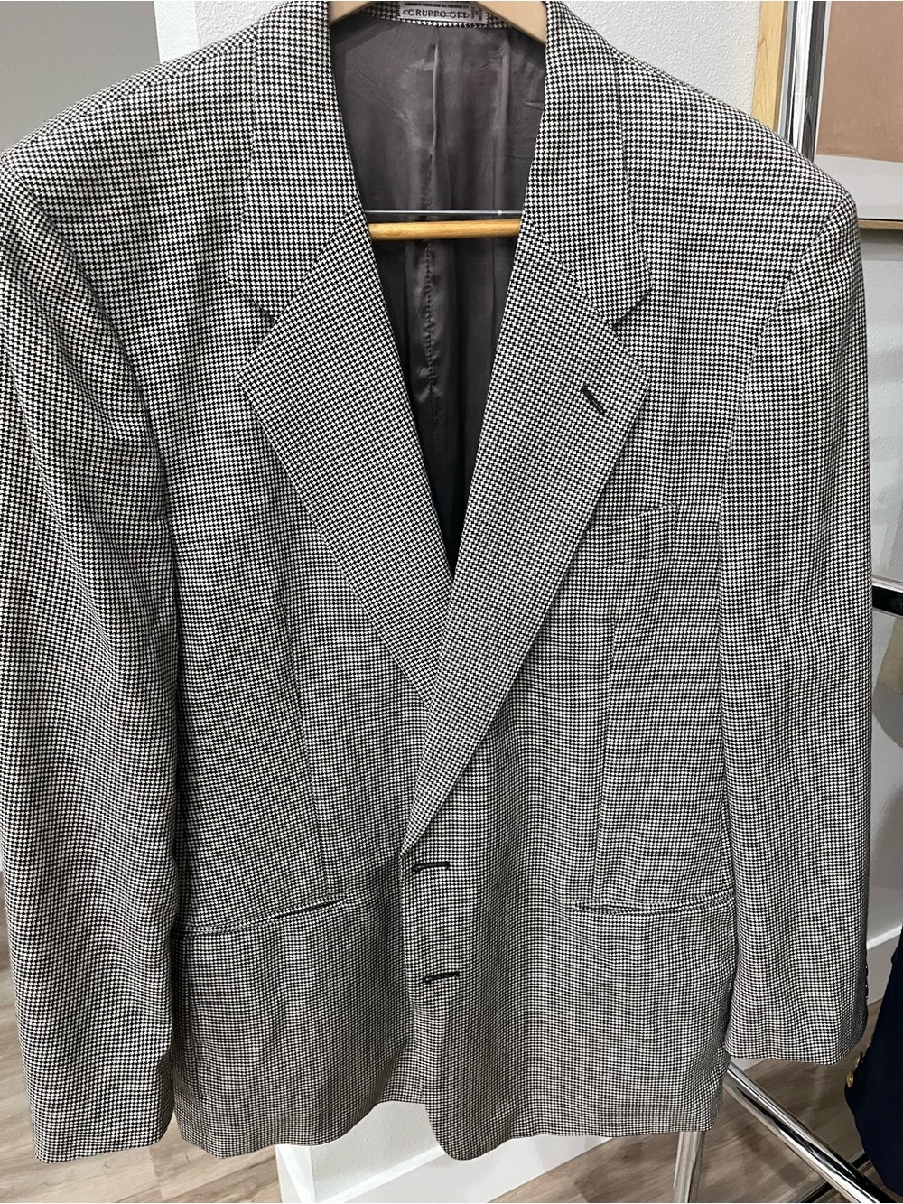 Andrew Fezza Black & White Houndstooth Sport Coat